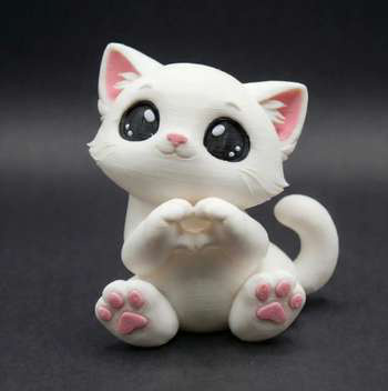 Gatinho patas coração